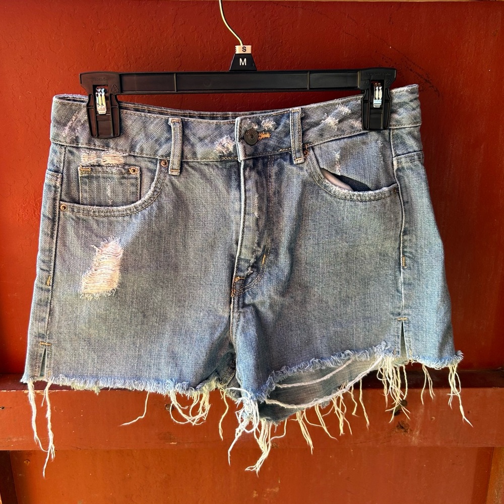 Distressed Denim Shorts